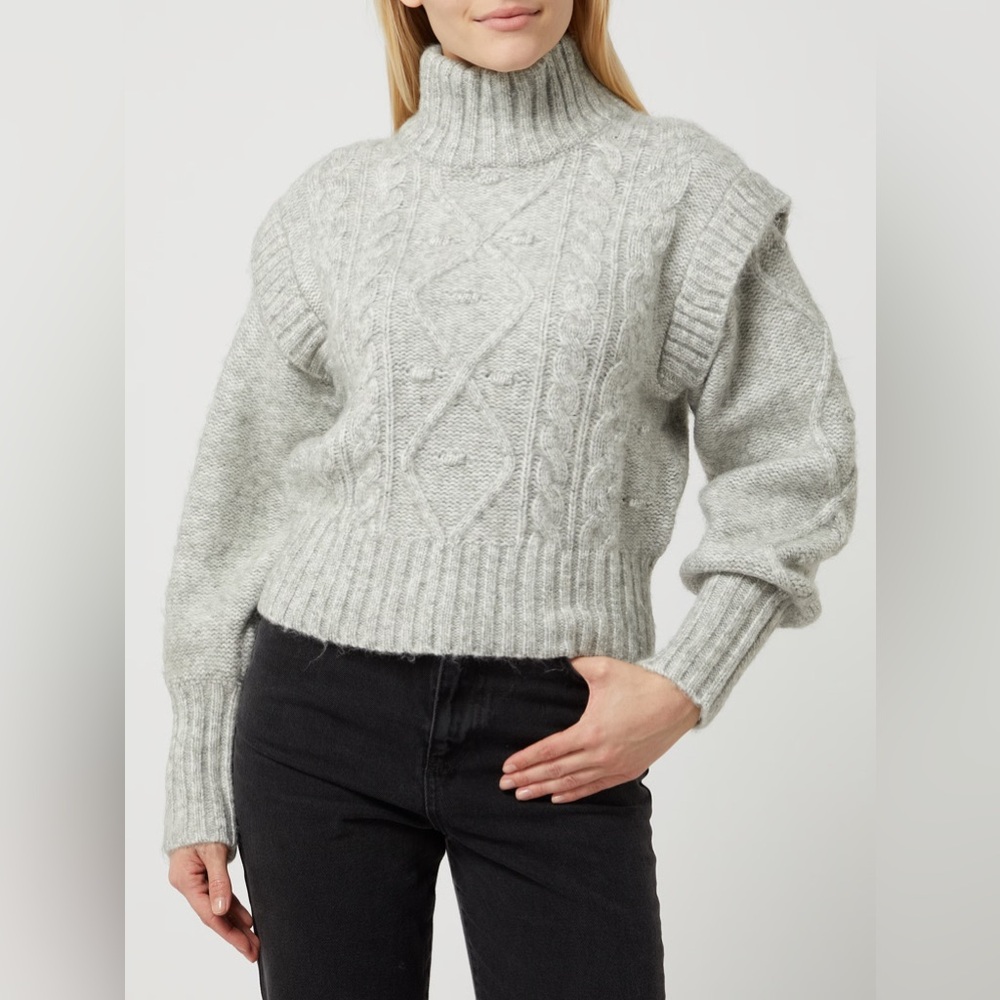 NWT Bohme Cable-Knit Sweater in Grey Small